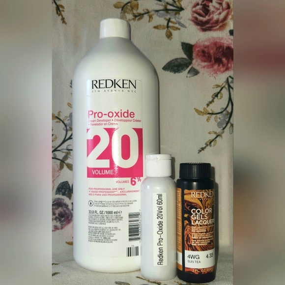 Redken Color Gels Lacquers Color Kit: 4WG Sun Tea & Pro-Oxide Developer - Picture 3 of 3